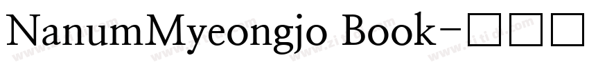 NanumMyeongjo Book字体转换